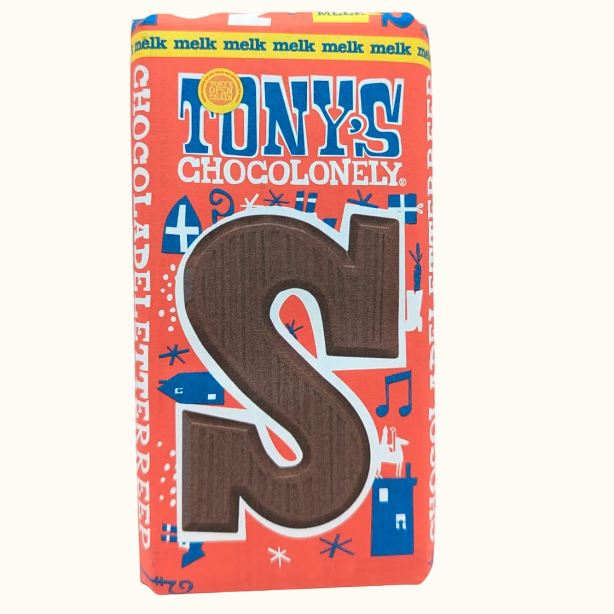 Tony's Chocolonely Milk Chocolate Letters S 90g