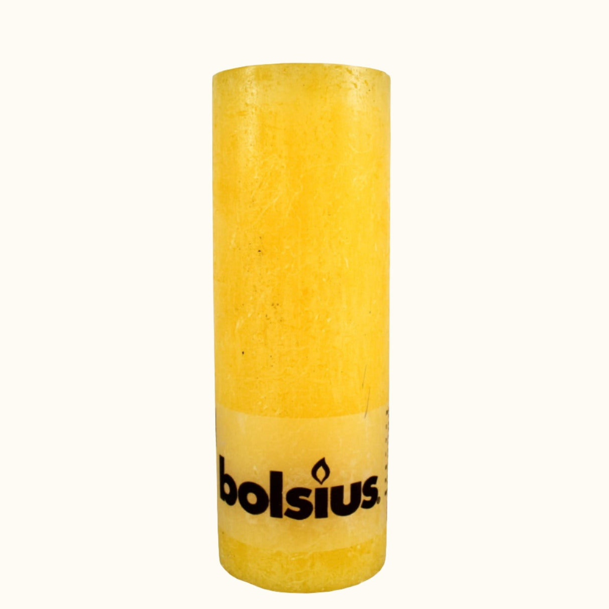 Bougie rustique Bolsius jaune 19 cm