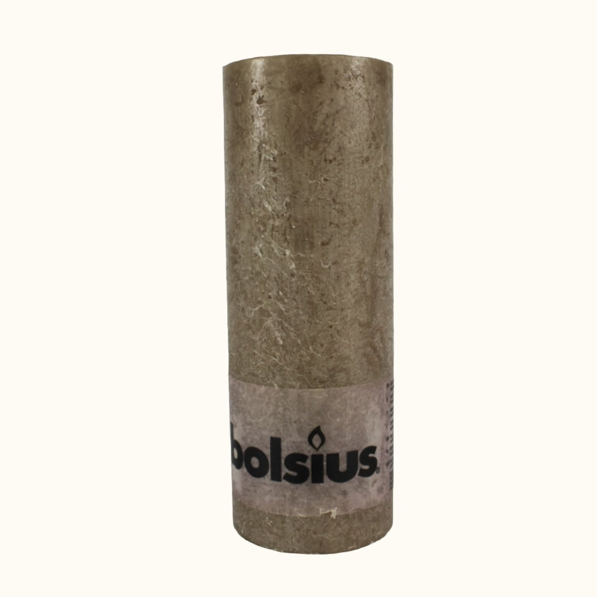 Bougie rustique Bolsius Taupe 19 cm