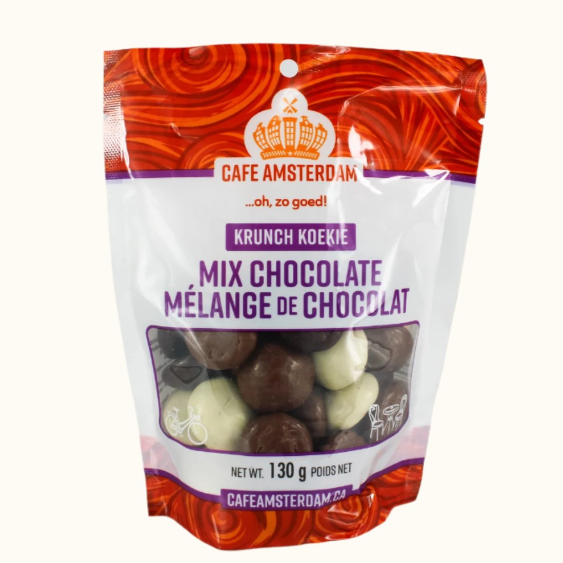 Cafe Amsterdam Krunch Koekie Mix Chocolade 130g (Kruidnoten)