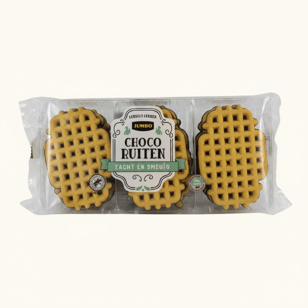 Biscuits gaufrés géants au chocolat et au beurre