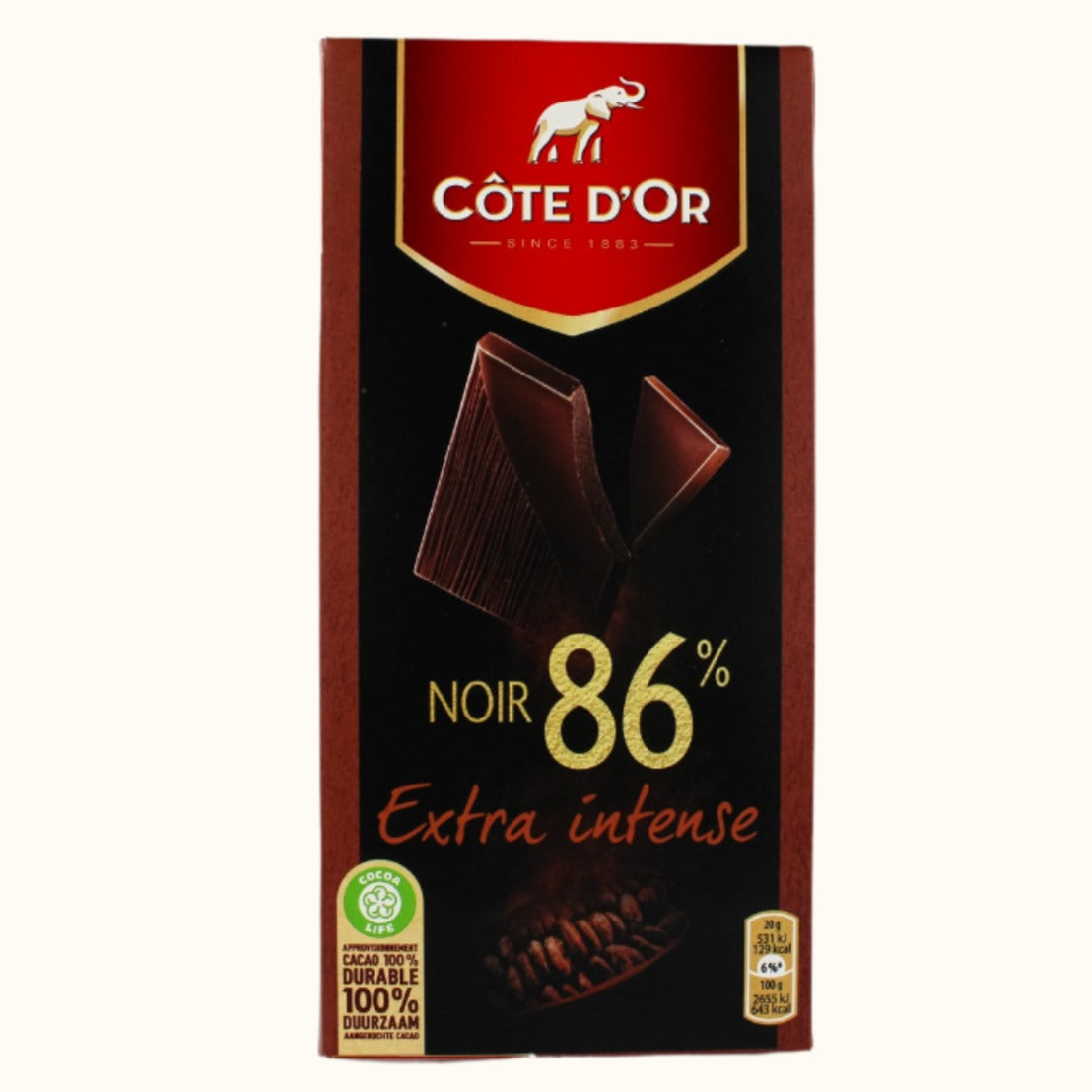 Côte D'or L'original Noir Intense 86% 100g