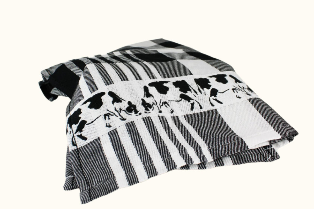 Twentse Damast Dutch Black Cow Tea Towel 60x65cm