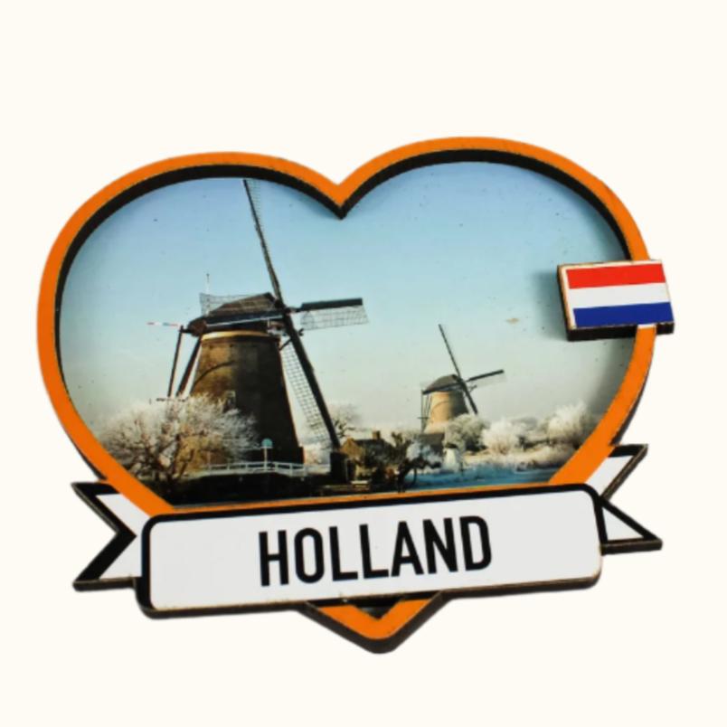 Magneet 3D Hollandse Hart Windmolen