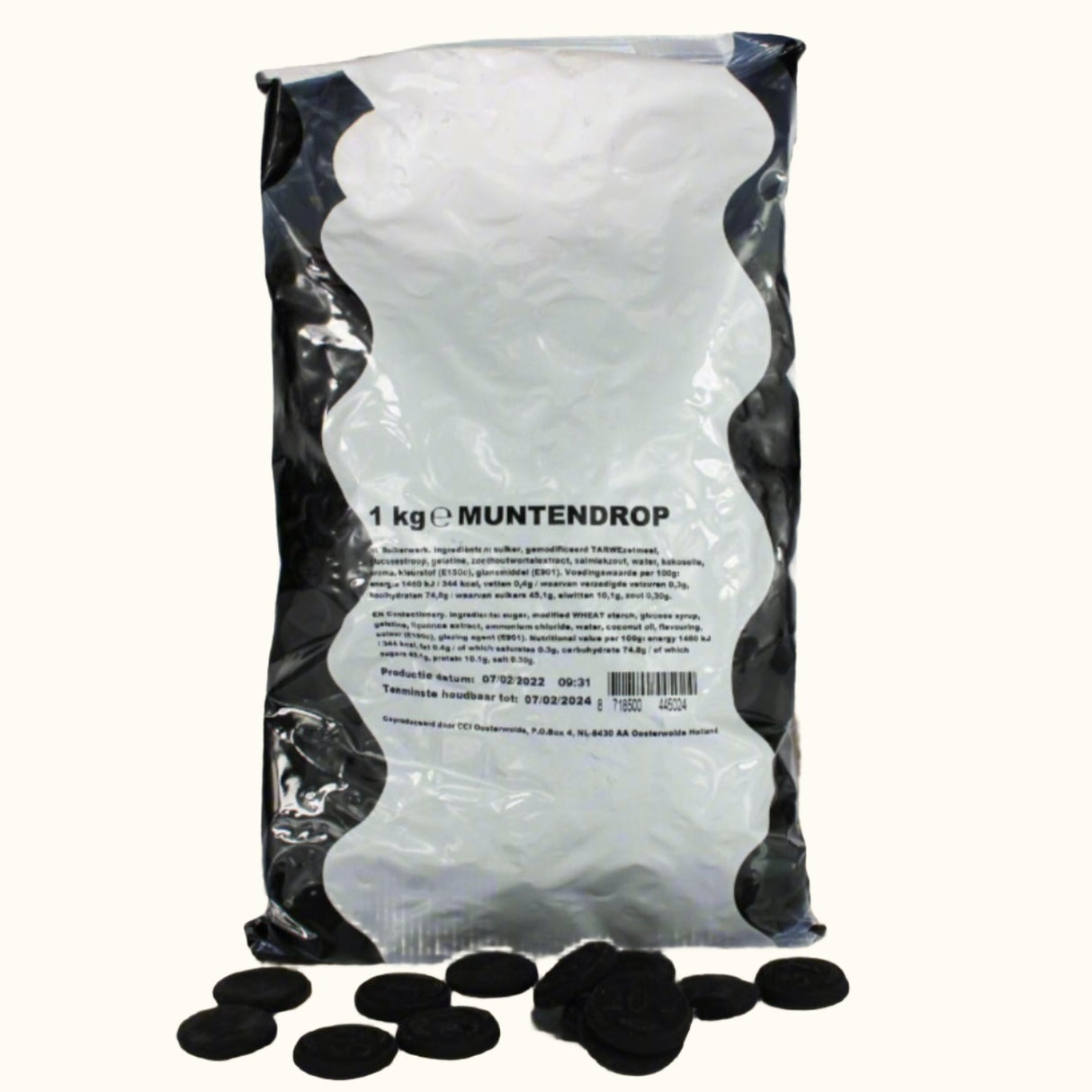 Dutch Licorice Coin Bag 1kg