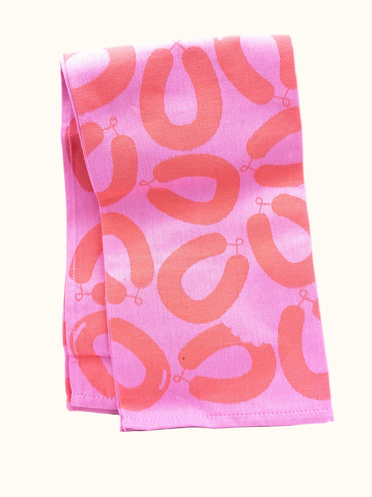 Hema Pink Sausage Tea Towel 65x65cm