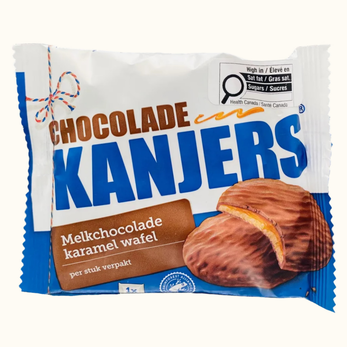 Kanjer Syrup Waffle Milk Chocolate Caramel 1pc 45g