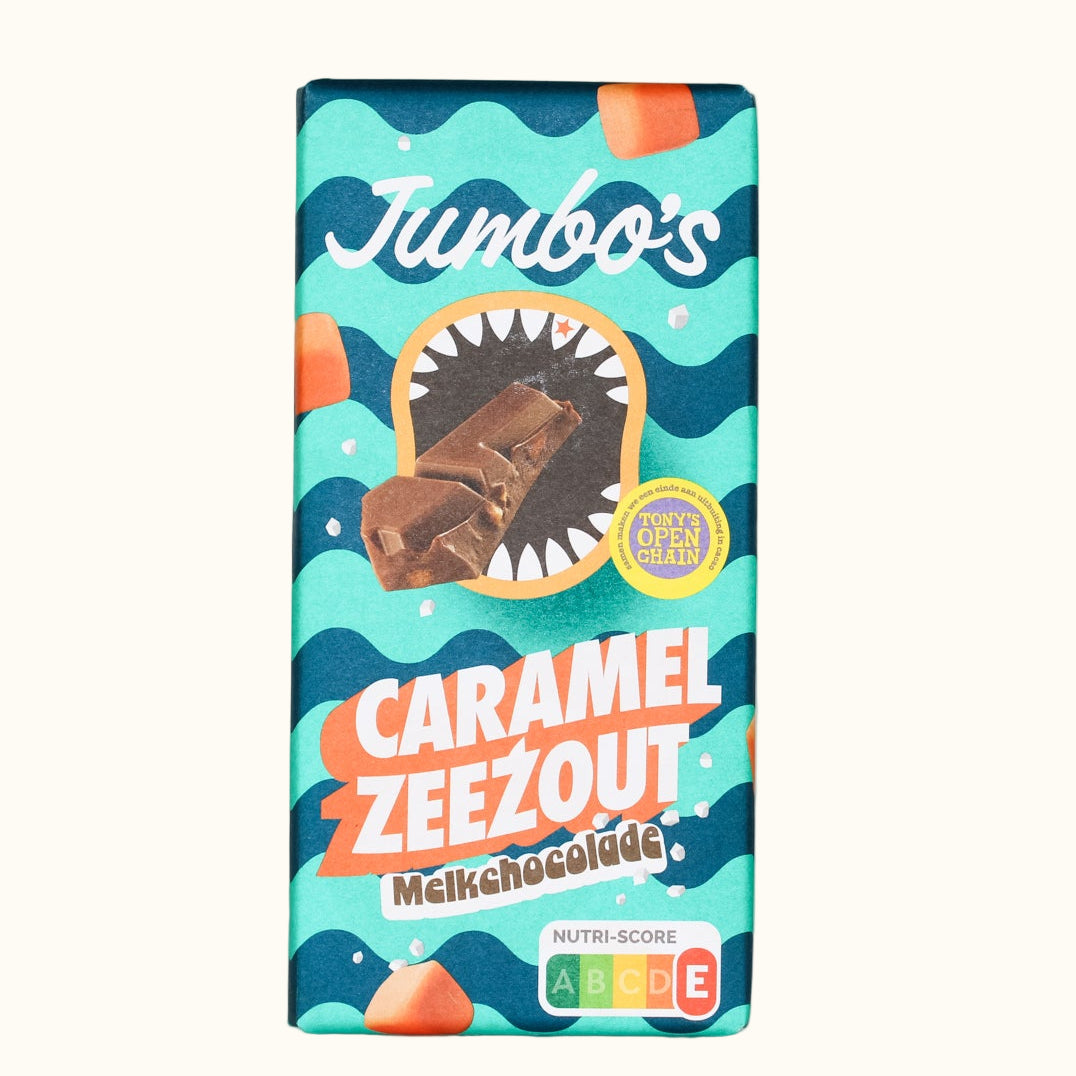 Chocolat au lait Jumbo, caramel et sel de mer 140 g