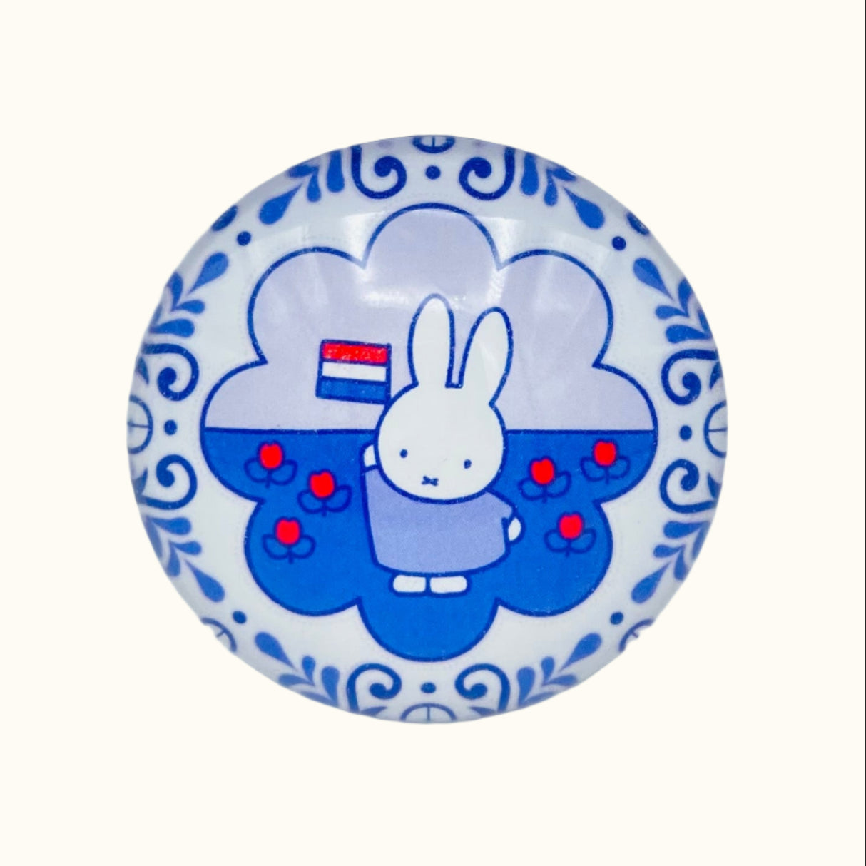 Aimant en verre XL – Souvenir Miffy bleu