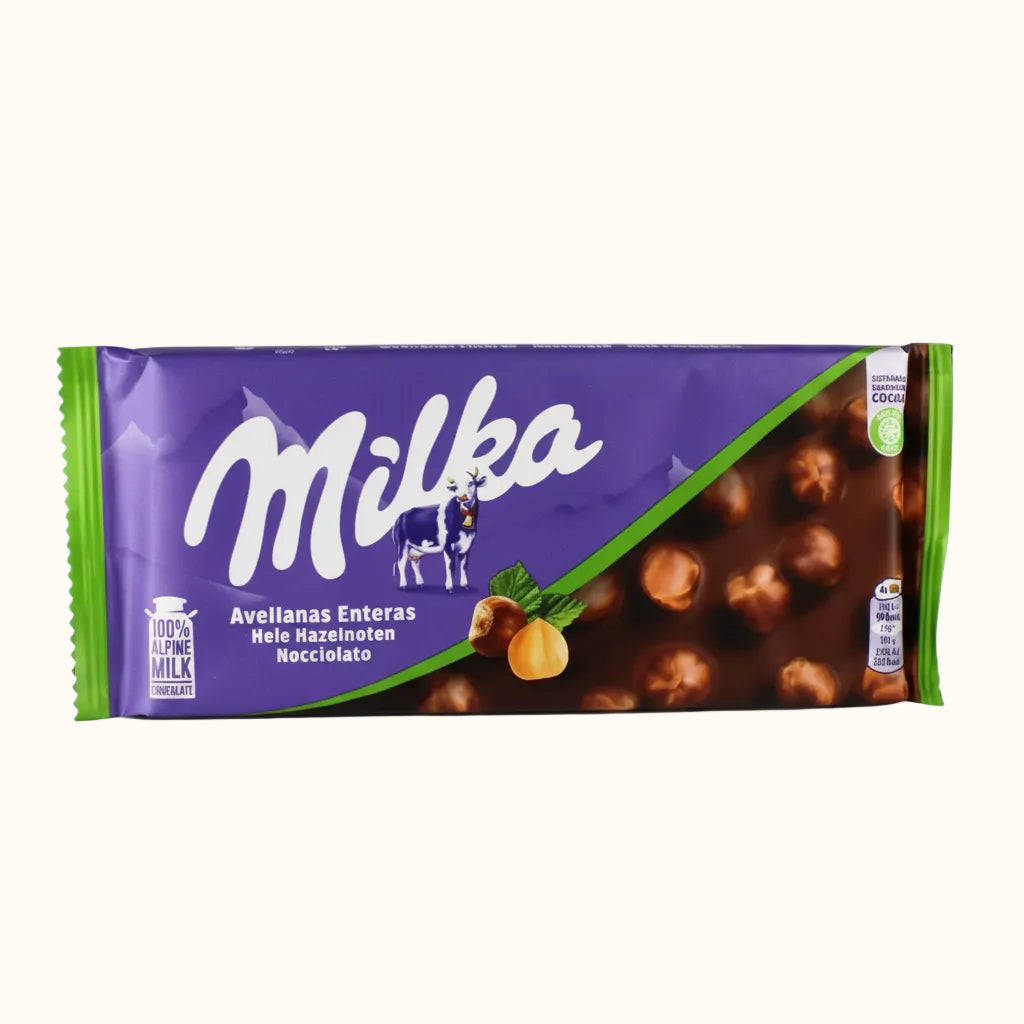 Barre Milka aux noisettes entières