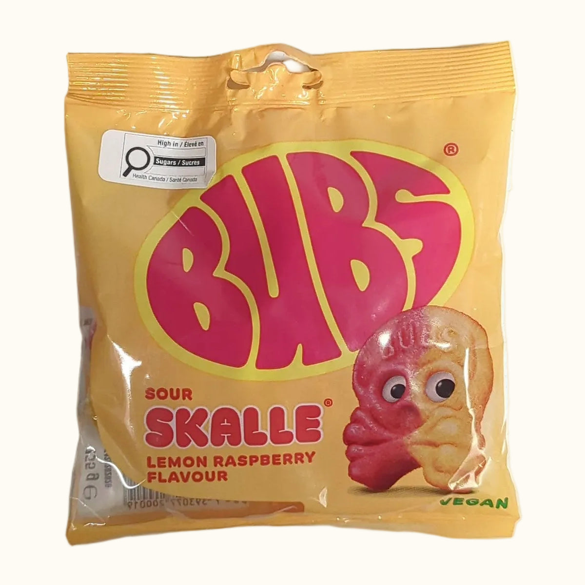 Bubs Lemon Raspberry Sour Skulls 155g