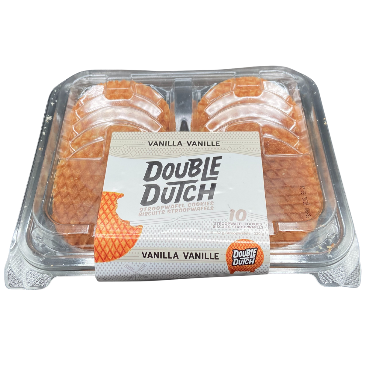 Double Dutch siroopwafels met vanillesmaak, 10 stuks.