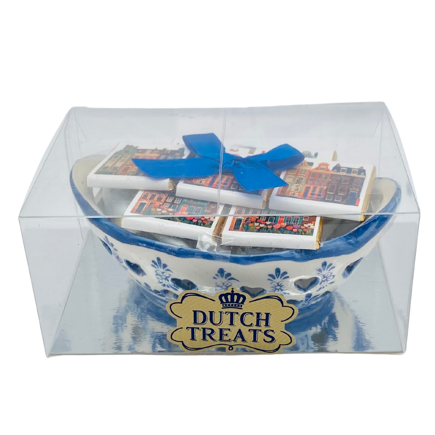 Delft Blue Basket 13 cm with Chocolates