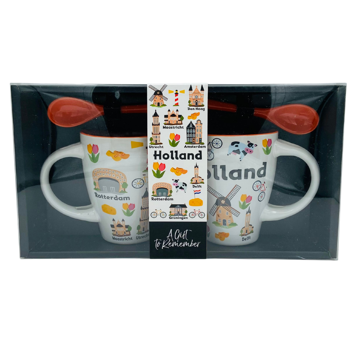 Set of 2 Mugs Holland Icons 10.5 cm