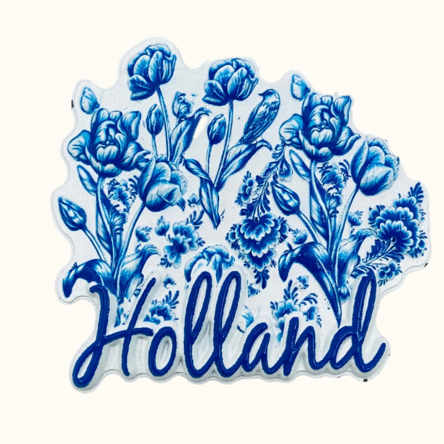 Tulips Delft Blue Holland Magnet