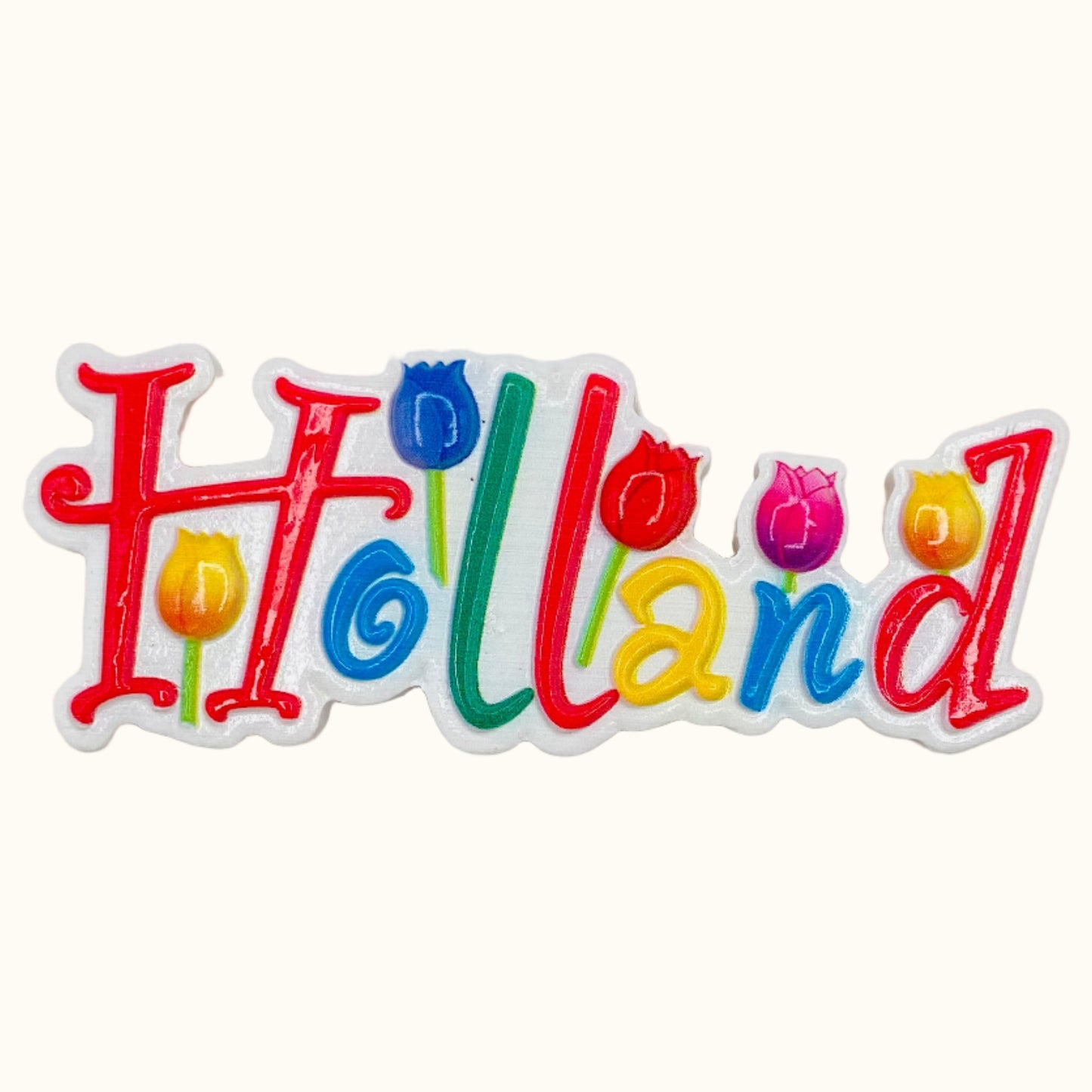 Holland Tulips Text Magnet