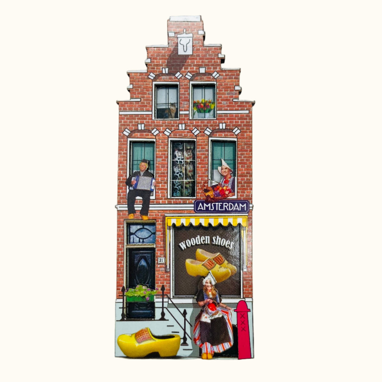 Aimant de chaussures en bois Amsterdam modèle 3D