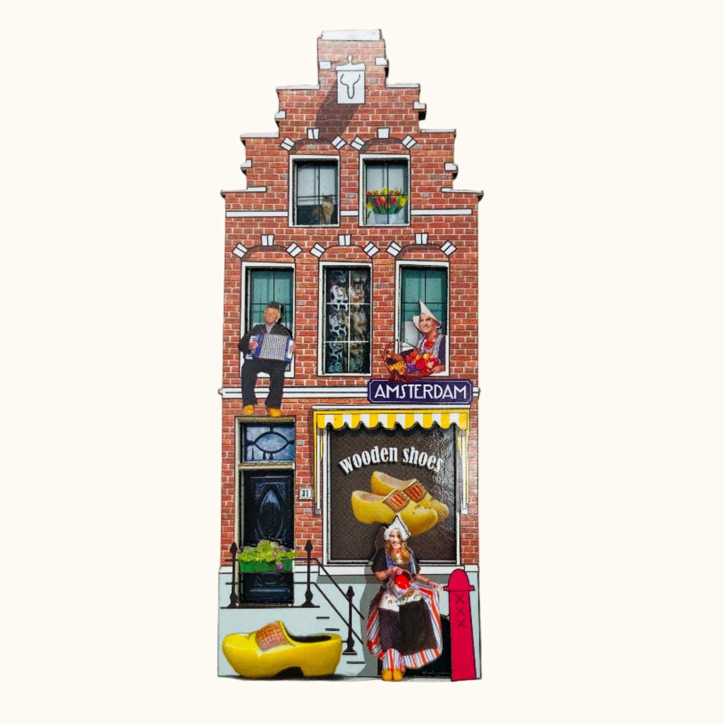 3D Amsterdam Wooden Shoes Magnet