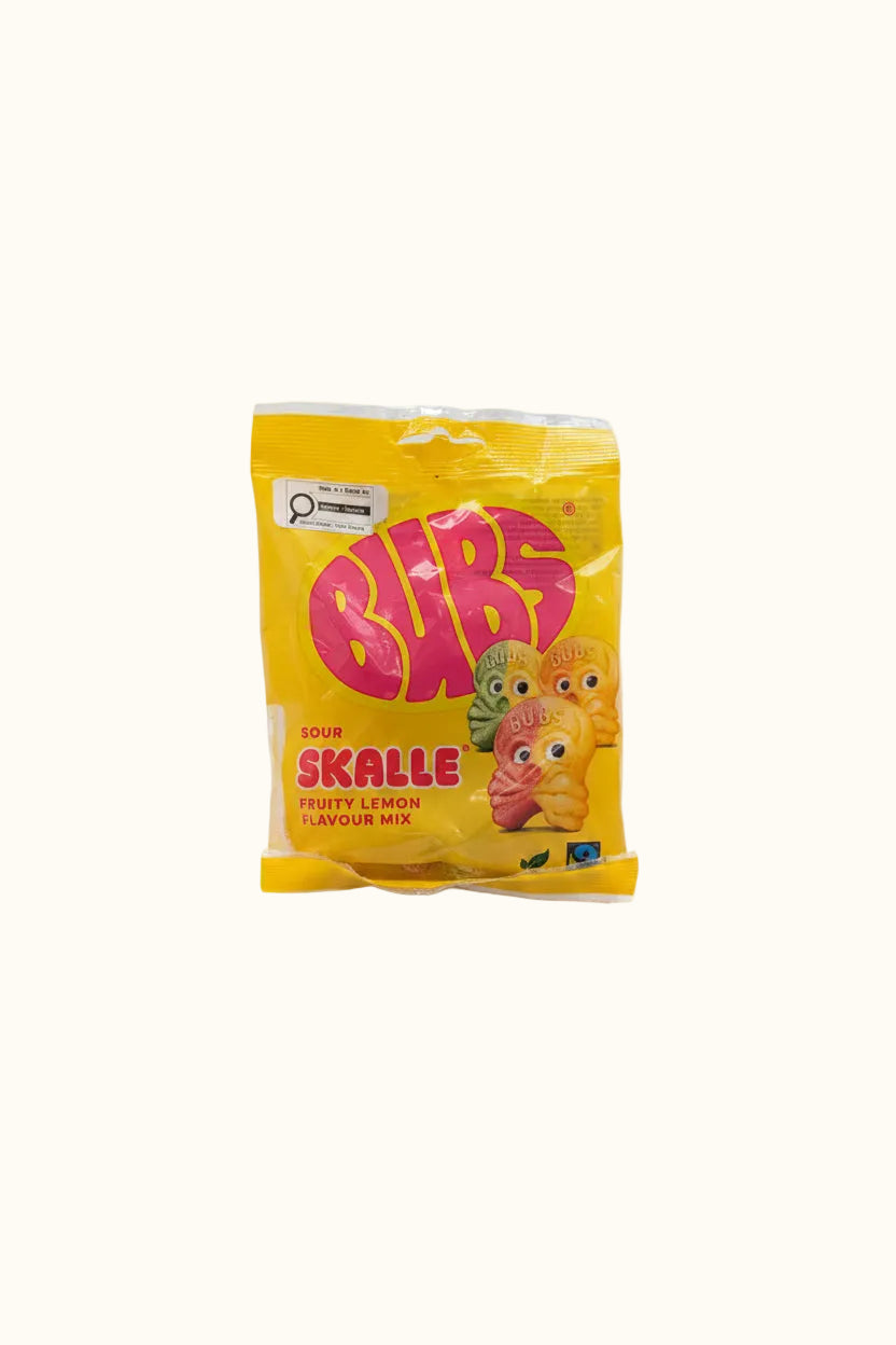 Bubs Sour Skalle Fruit Lemon Mix 90g