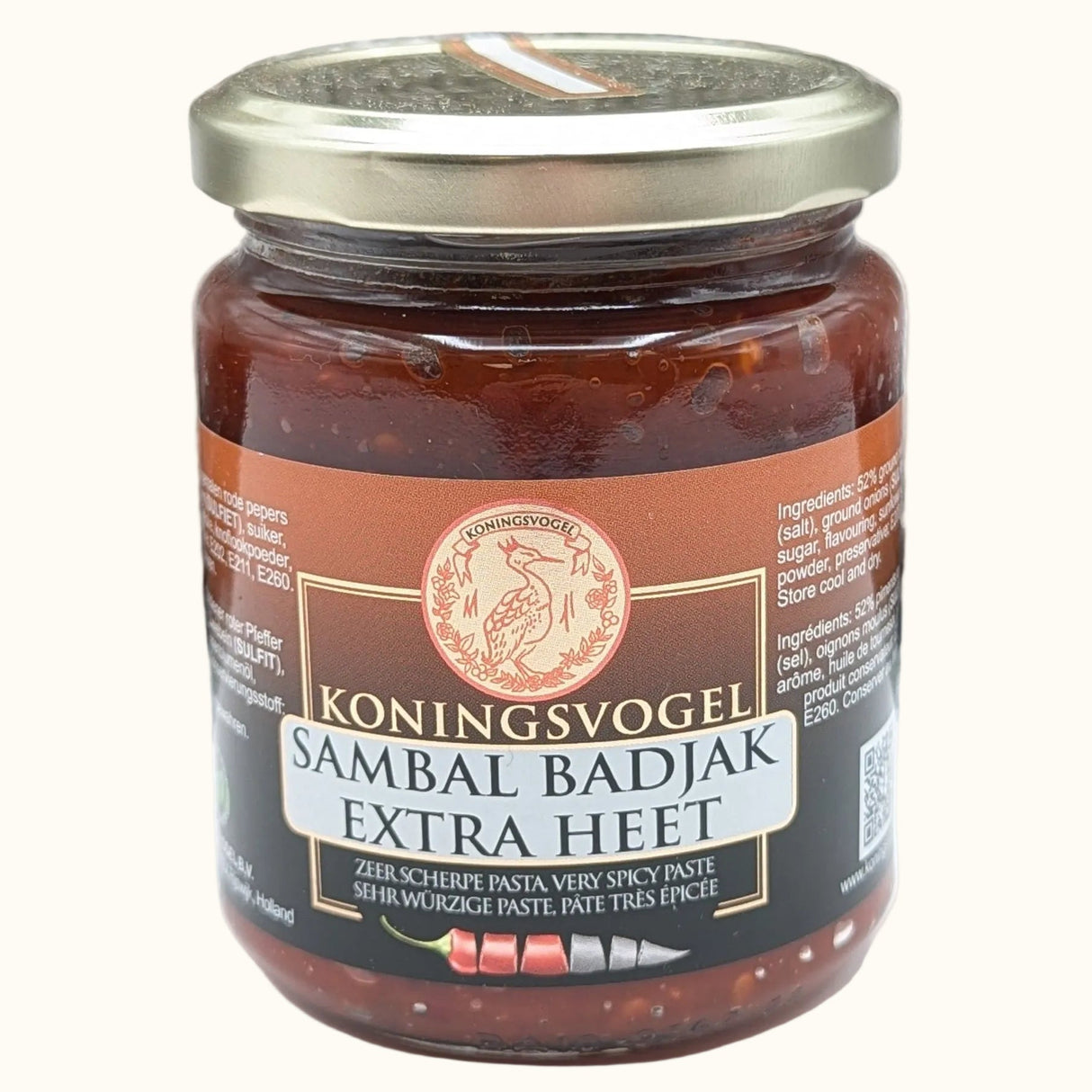 Koningsvogel Badjak Sambal Extra Heet 280g
