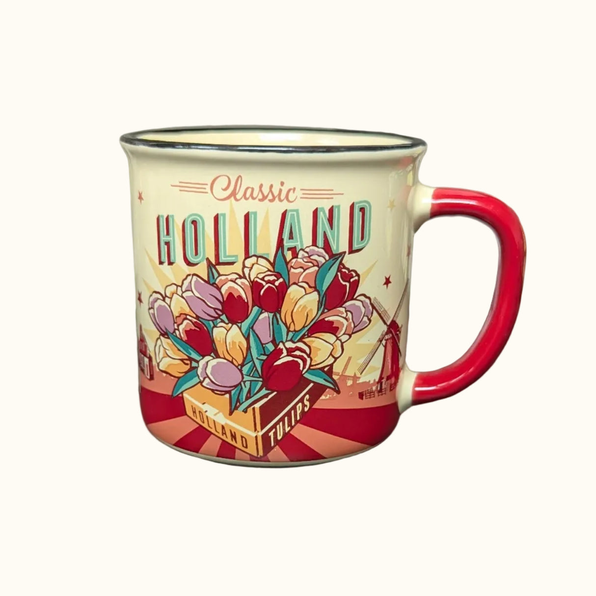 Mug Small Yellow Vintage Tulips Holland