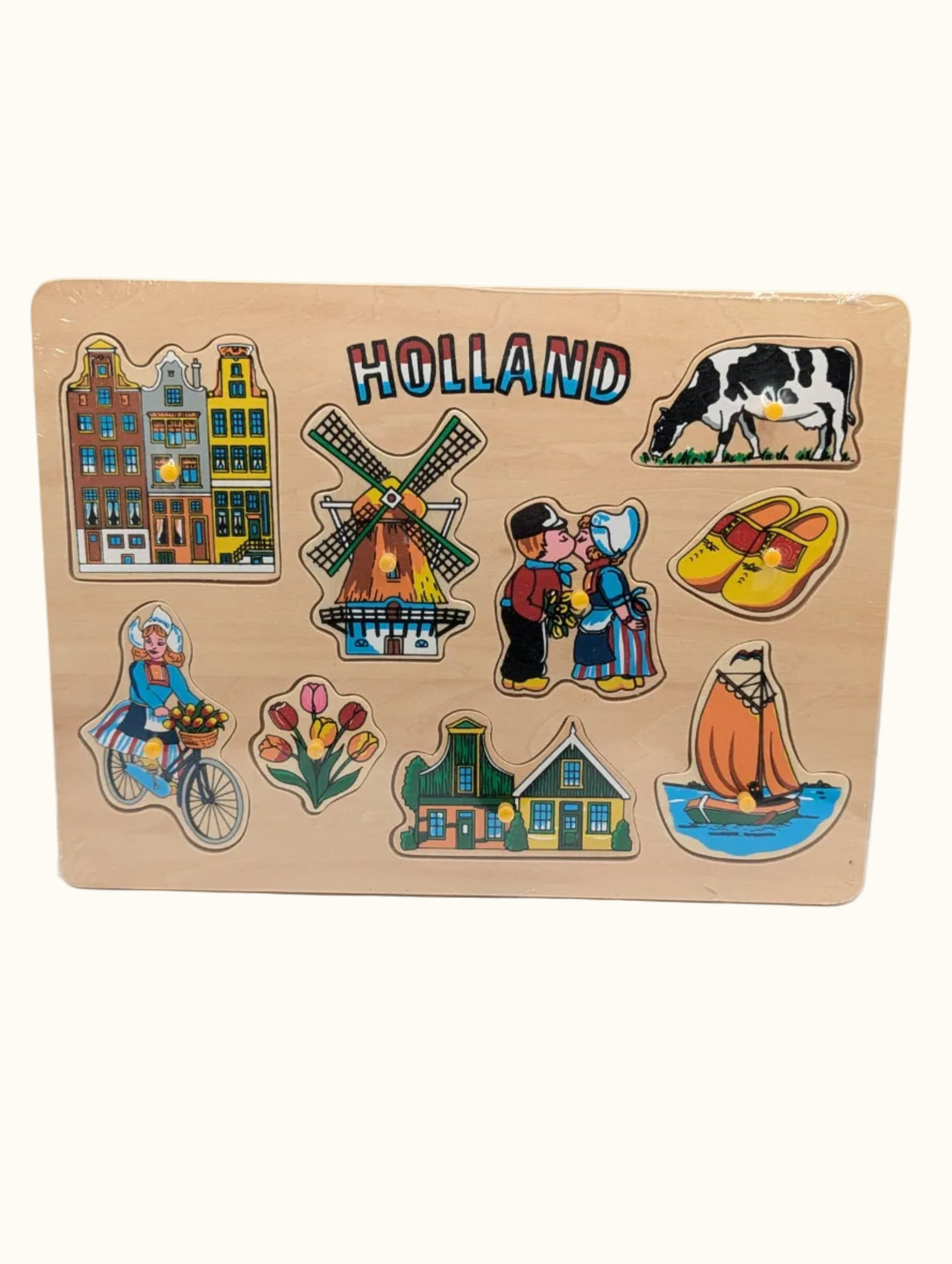 Wooden Puzzle Retro Design Holland