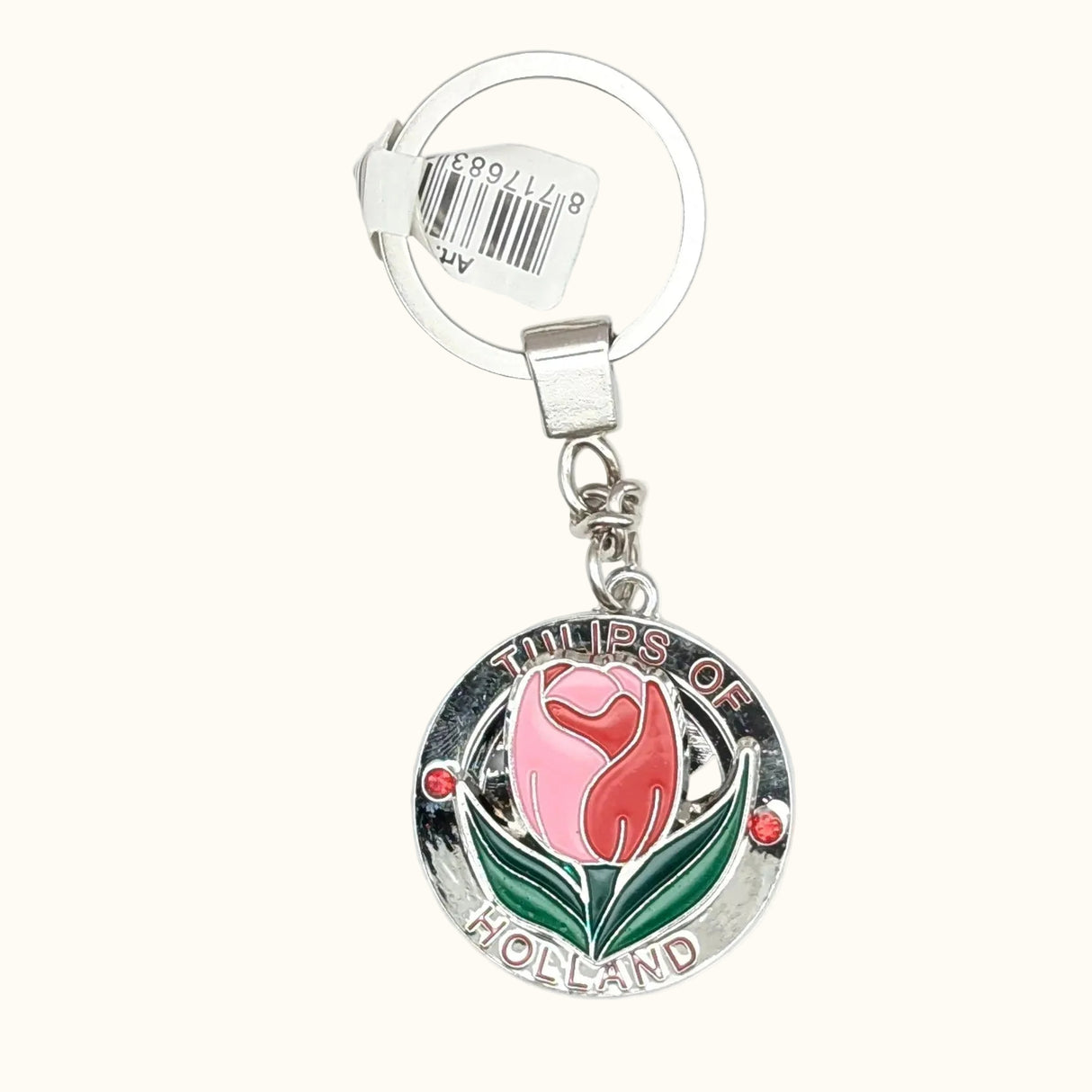 Spinner Keychain Pink Tulips Of Holland