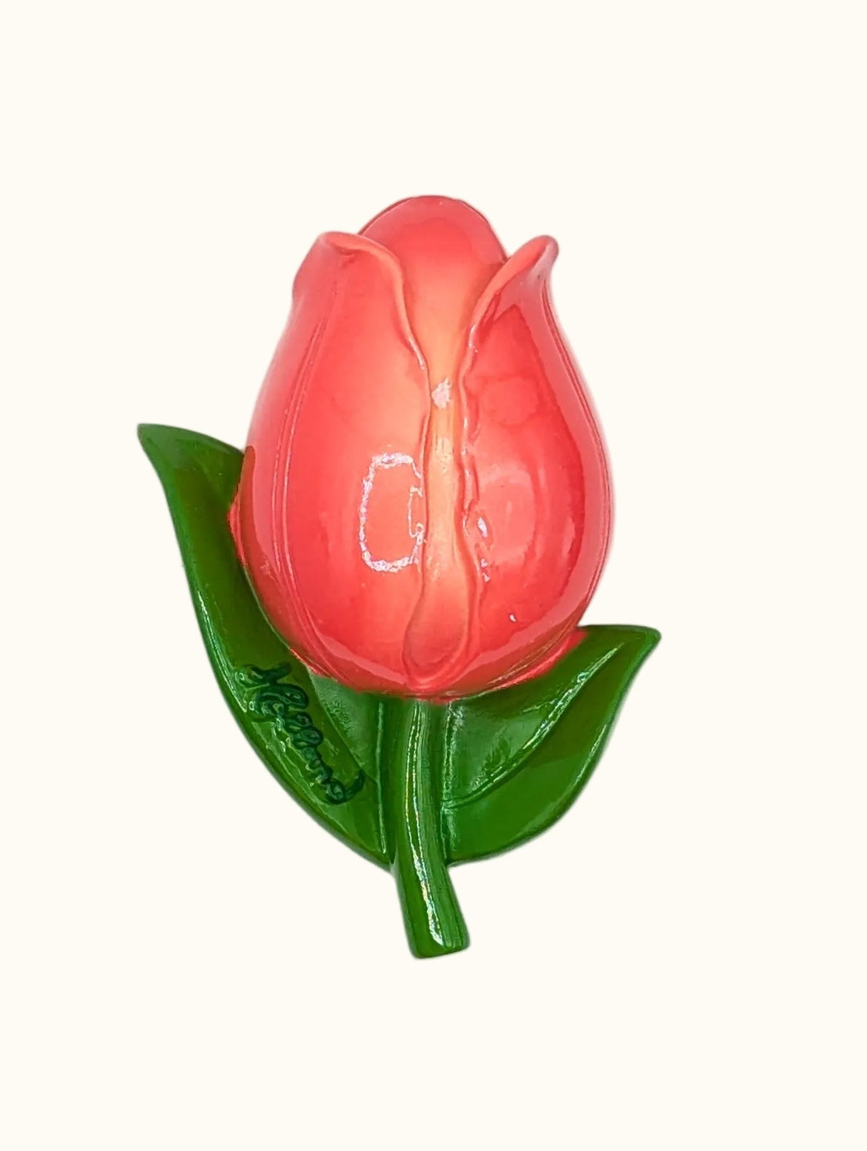 Polystone Magnet 3D Red Tulip Holland
