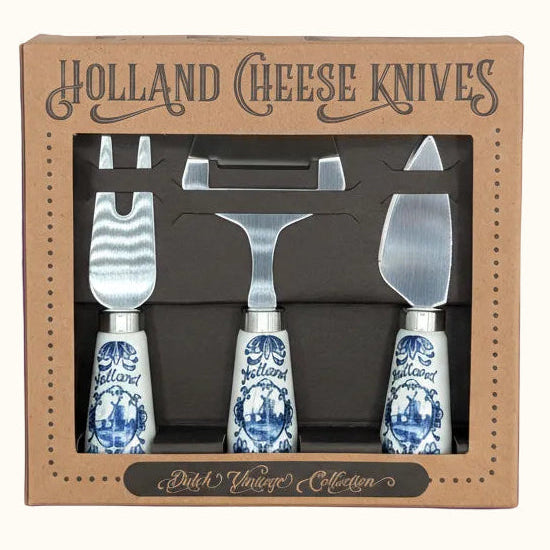 Cheese Knives Gift Set Delft Blue Holland