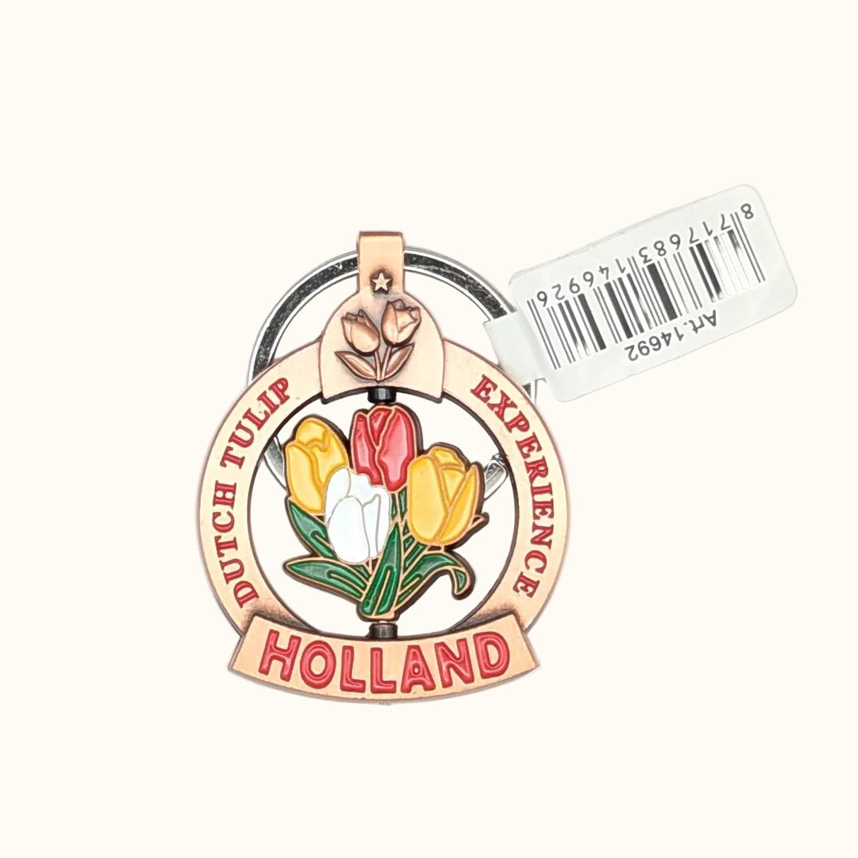 Spinner Keychain Copper Tulip Experience Holland