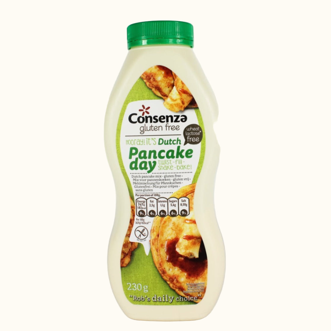 Consenza Sans Gluten - Préparation pour Pancakeshaker en bouteille 230 g