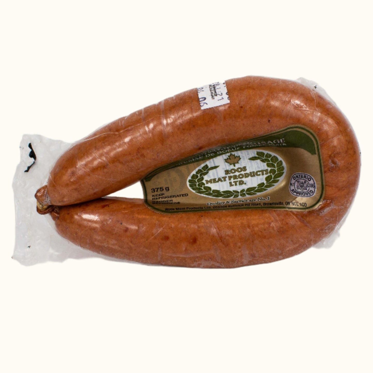 Roos Meat Products Saucisse de porc et de bœuf fumée (Rookworst)