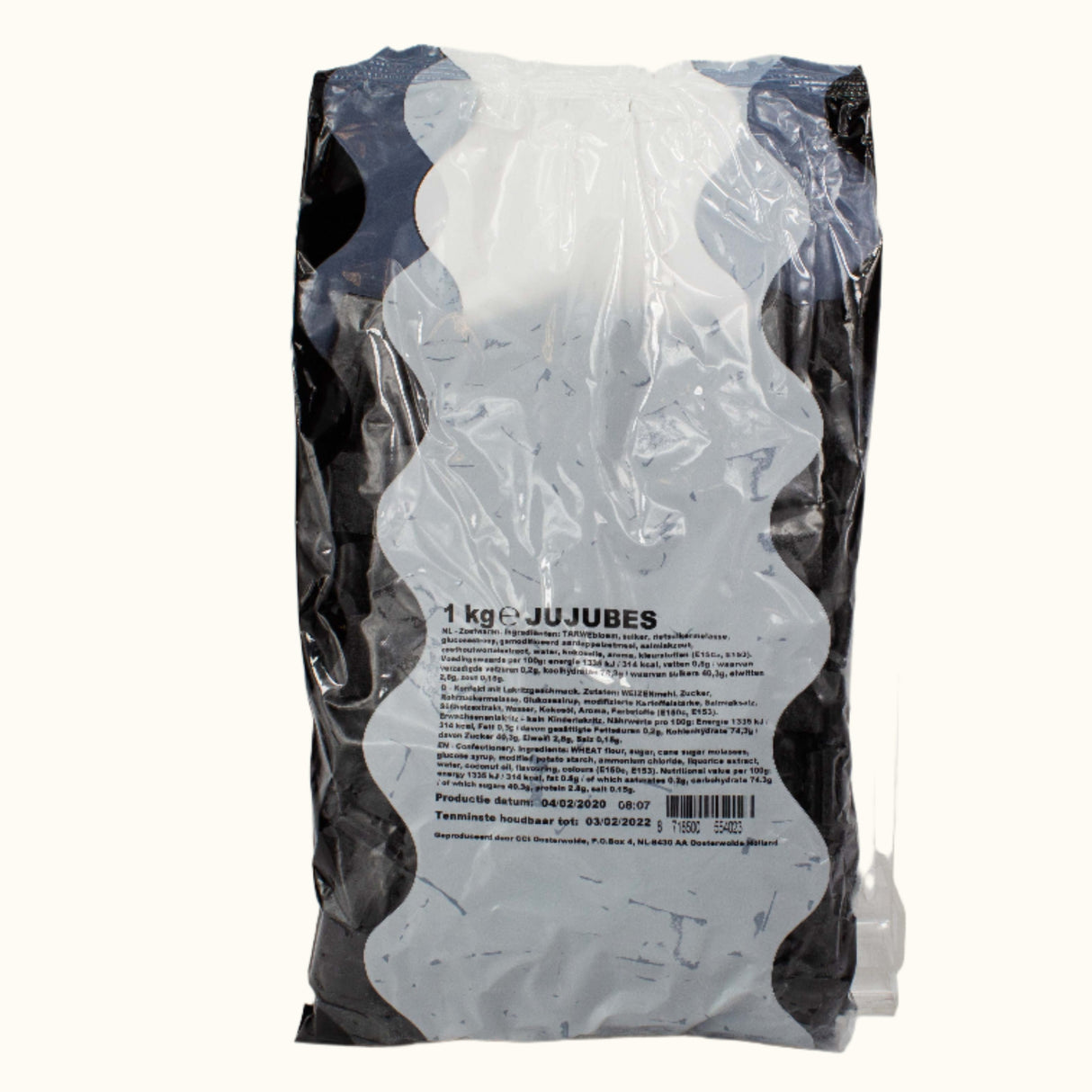 Nederlandse dropjubes, zak van 1 kg
