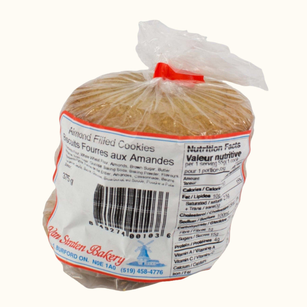 Van Straten Bakery Almond Cookies 6pc 375g