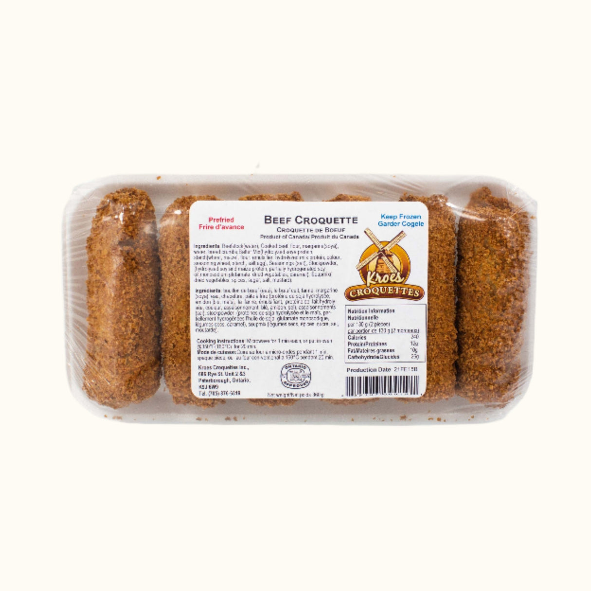 Kroes Rundvleeskroketten (Kroketten) 6 st 360g