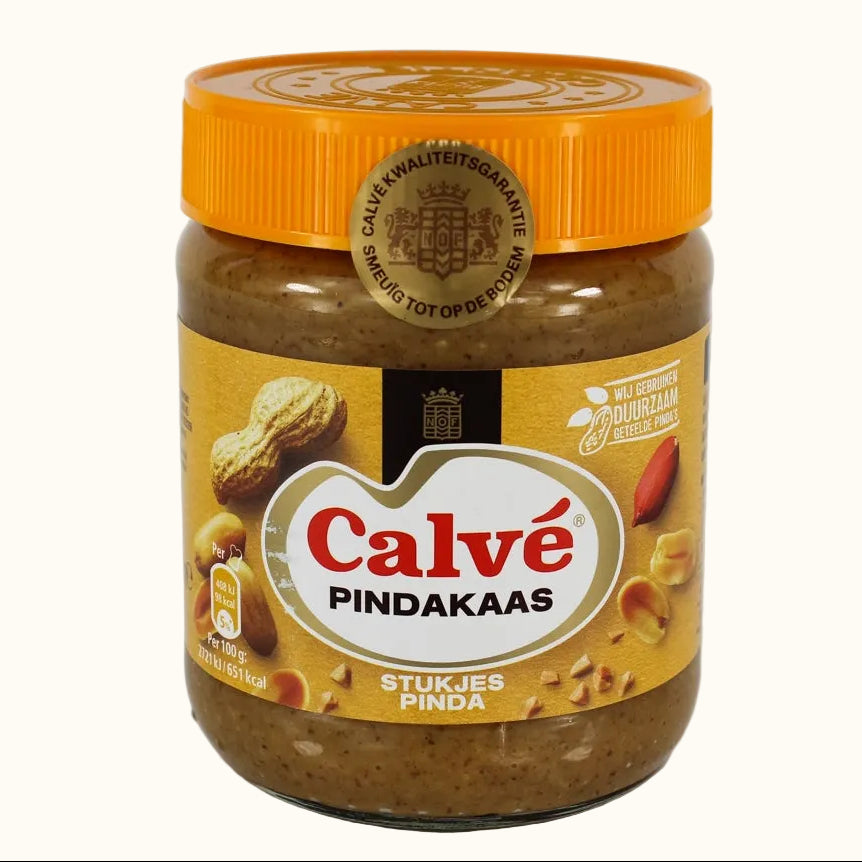 Calvé pindakaas met stukjes pinda