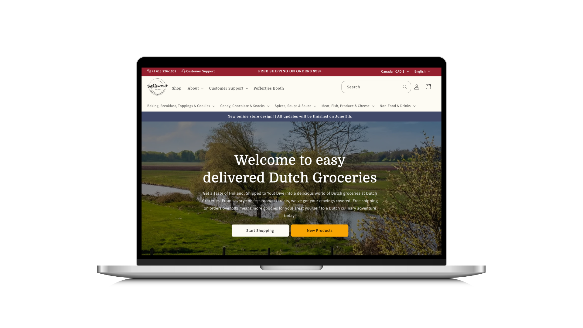 Dutch Website Dutch Groceries new website design 2024