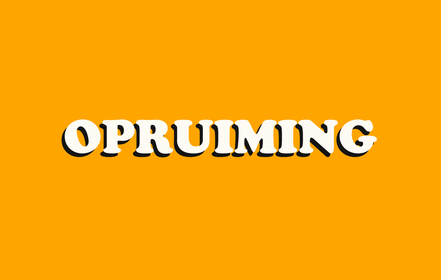 OPRUIMING / CLEARANCE