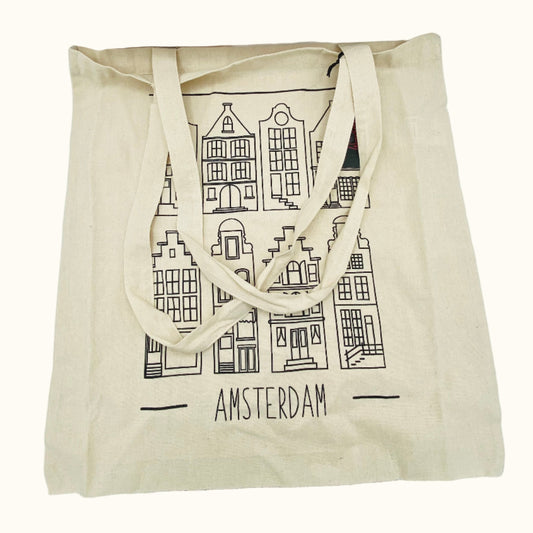Canvas Bag Amsterdam Houses