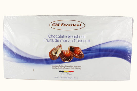 Old Excellent Belgium Chocolate with Praline Seashells 500g