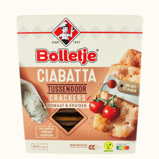 Bolletje Ciabatta Crackers Tomato Herbs 16st