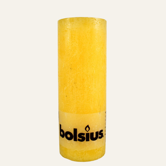 Bolsius Rustic Candle Yellow 19cm