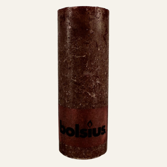 Bolsius Rustic Candle Dark Brown 19cm