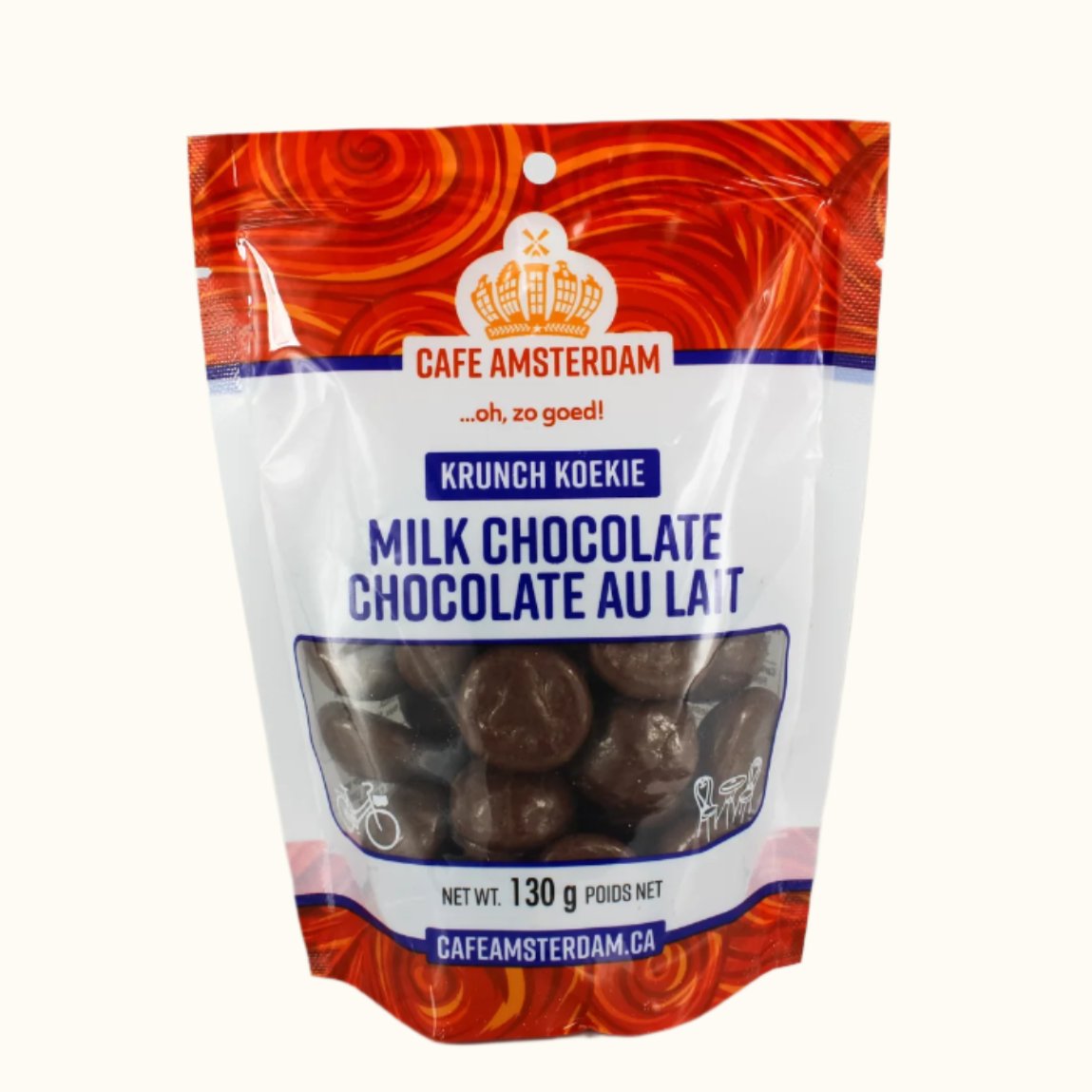 Cafe Amsterdam Krunch Koekie Milk Chocolate 130g (Kruidnoten)