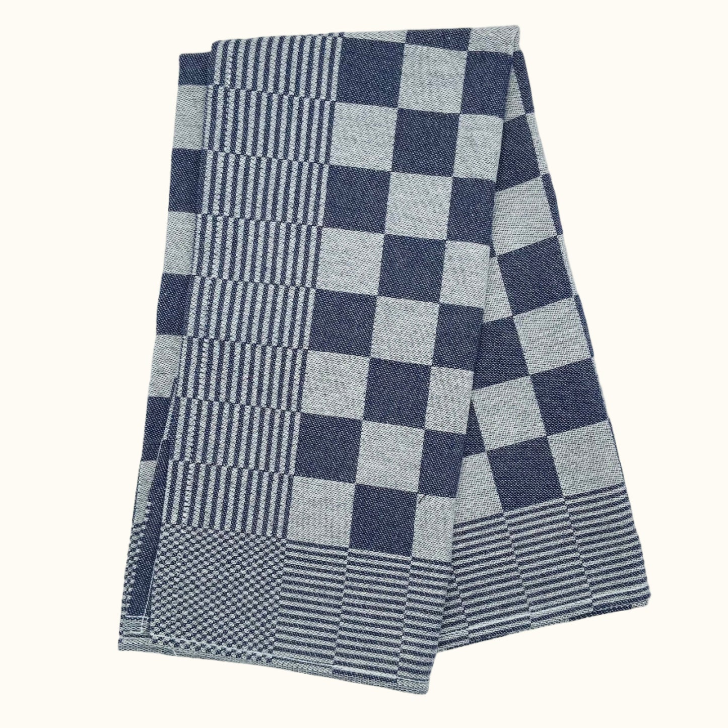 DDDDD ZW/Bont Taupe Keukendoek 50x55cm