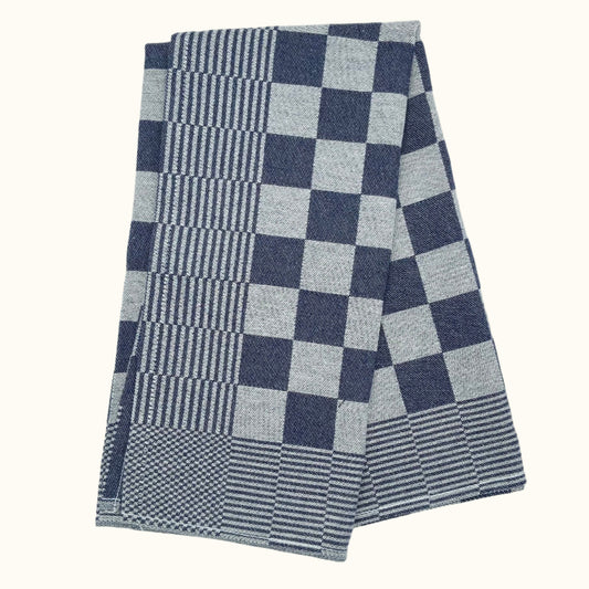 DDDDD ZW/Bont Taupe Keukendoek 50x55cm