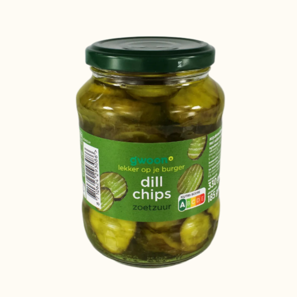 Gwoon Dill Chips Zoetzuur 330g