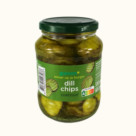 Gwoon Dill Chips Zoetzuur 330g