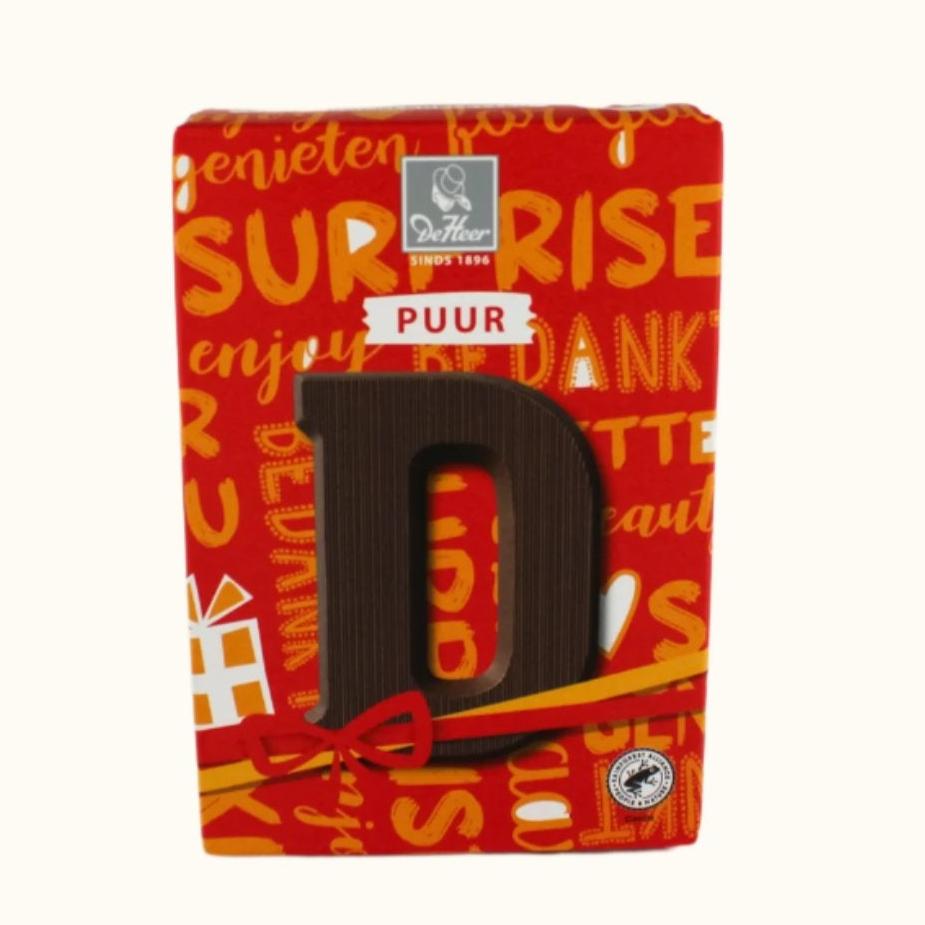 De Heer Chocolate Letters 65g (Milk, Dark or White)