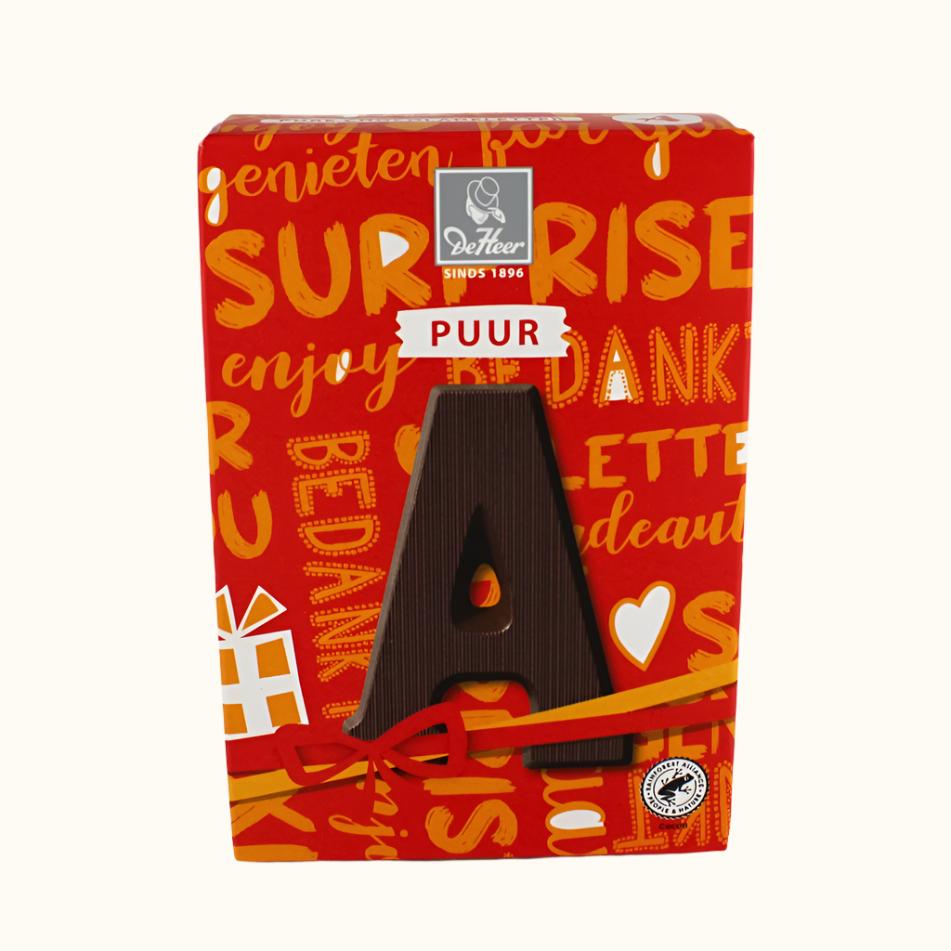 De Heer Chocolate Letters 65g (Milk, Dark or White)